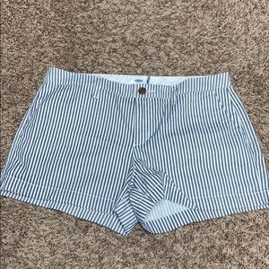 NWOT Blue and white striped canvas shorts